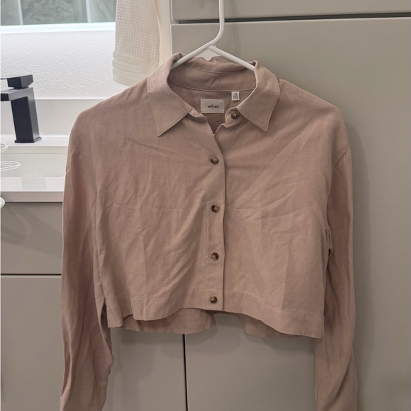Aritzia Proposal Linen Button Down Cropped Shirt - Picture 11 of 11